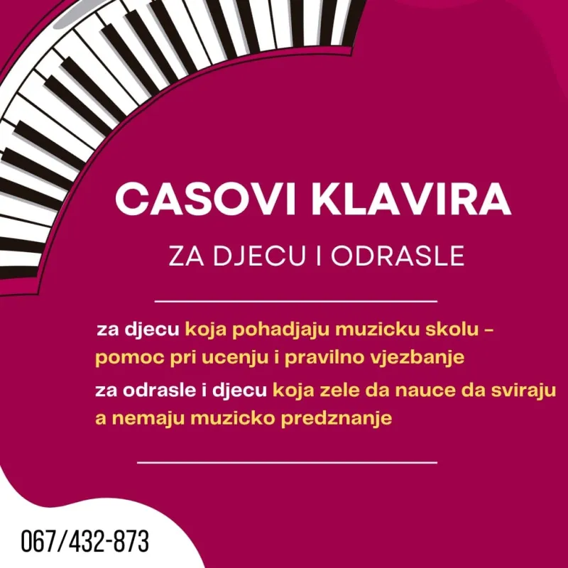 Casovi klavira Podgorica 
