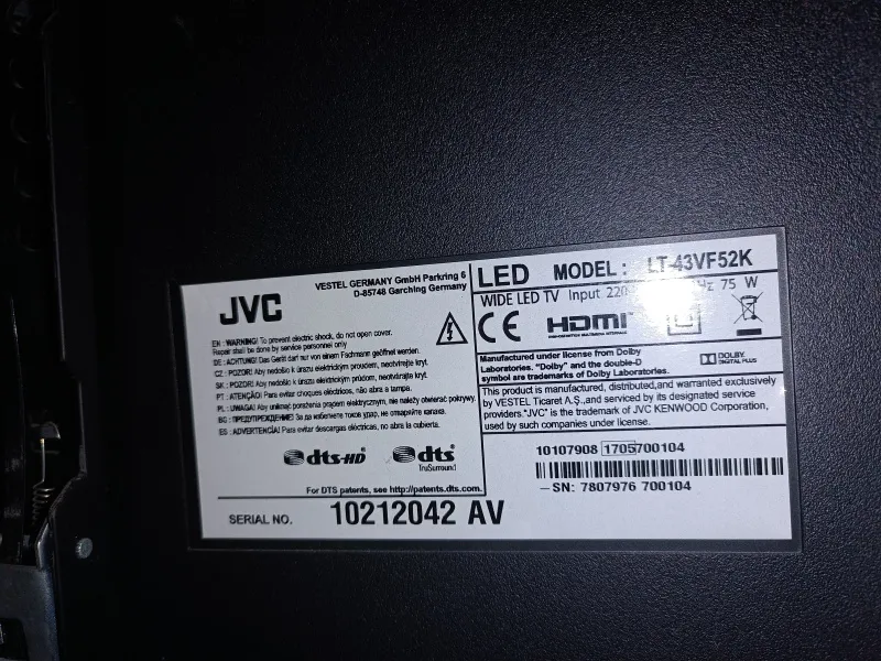 Jvc 43 led TV smart
