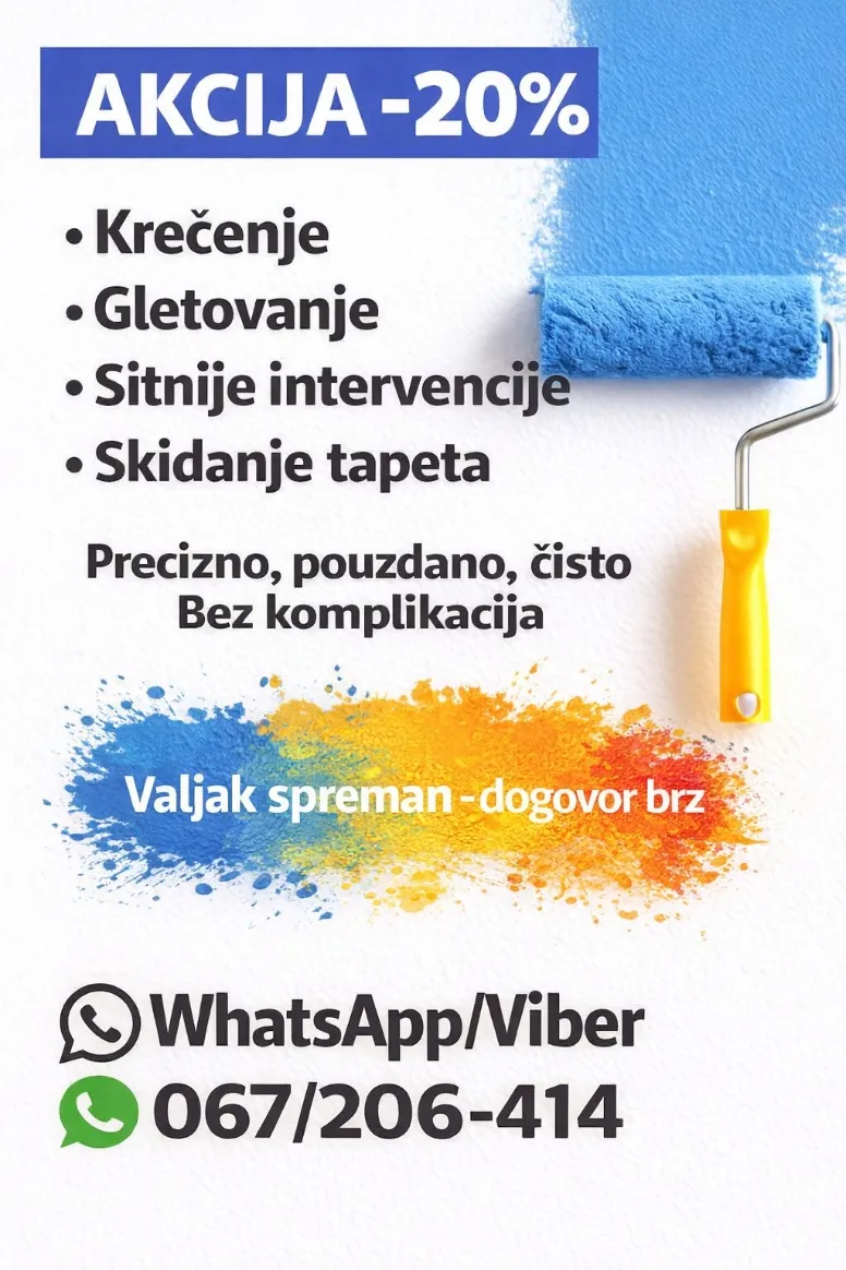 Krečenje - 20% AKCIJA