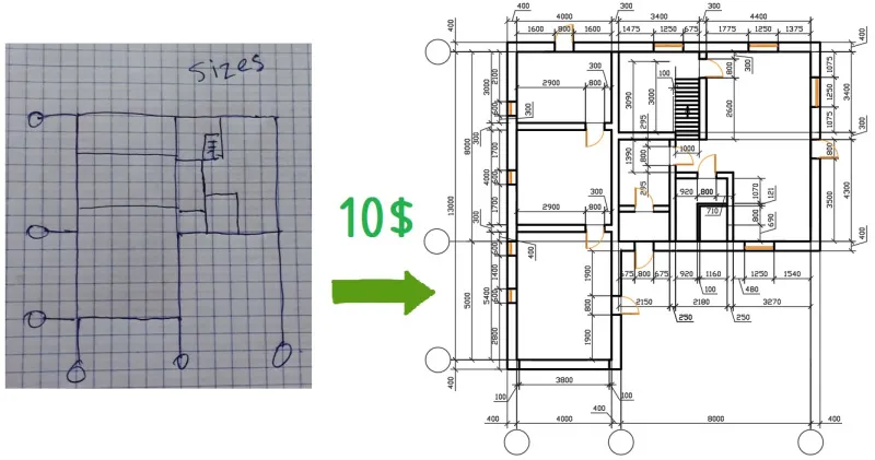 I will help you make 2d floor plans in autocad